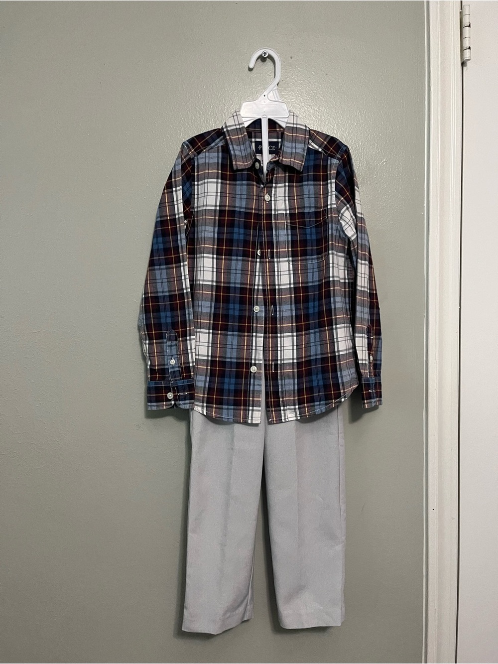 Place Blue, Brown and White Plaid Button-Down Shirt